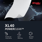 WypAll PowerClean L40 Extra Absorbent Towels, Jumbo Roll 750 Sheets (05007)