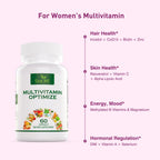 Methylated Multivitamin for Women, 30-in-1 Nutrients Formula with Inositol, CoQ10, Biotin, Zinc for Hair Health Support, Resveratrol, Vitamin C, Alpha Lipoic Acid for Skin Health Support, 60 Capsules
