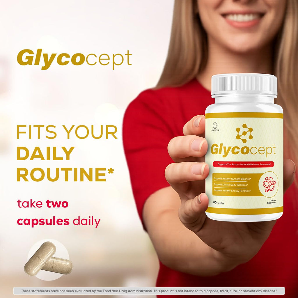 (3 Pack) Glycocept - Glycocept Advanced Formula Support Capsules All Natural Premium Ingredients Maximum Strength, Daily Pills Support Vitamins for Health and Wellness, 180 Capsules for 3 Months