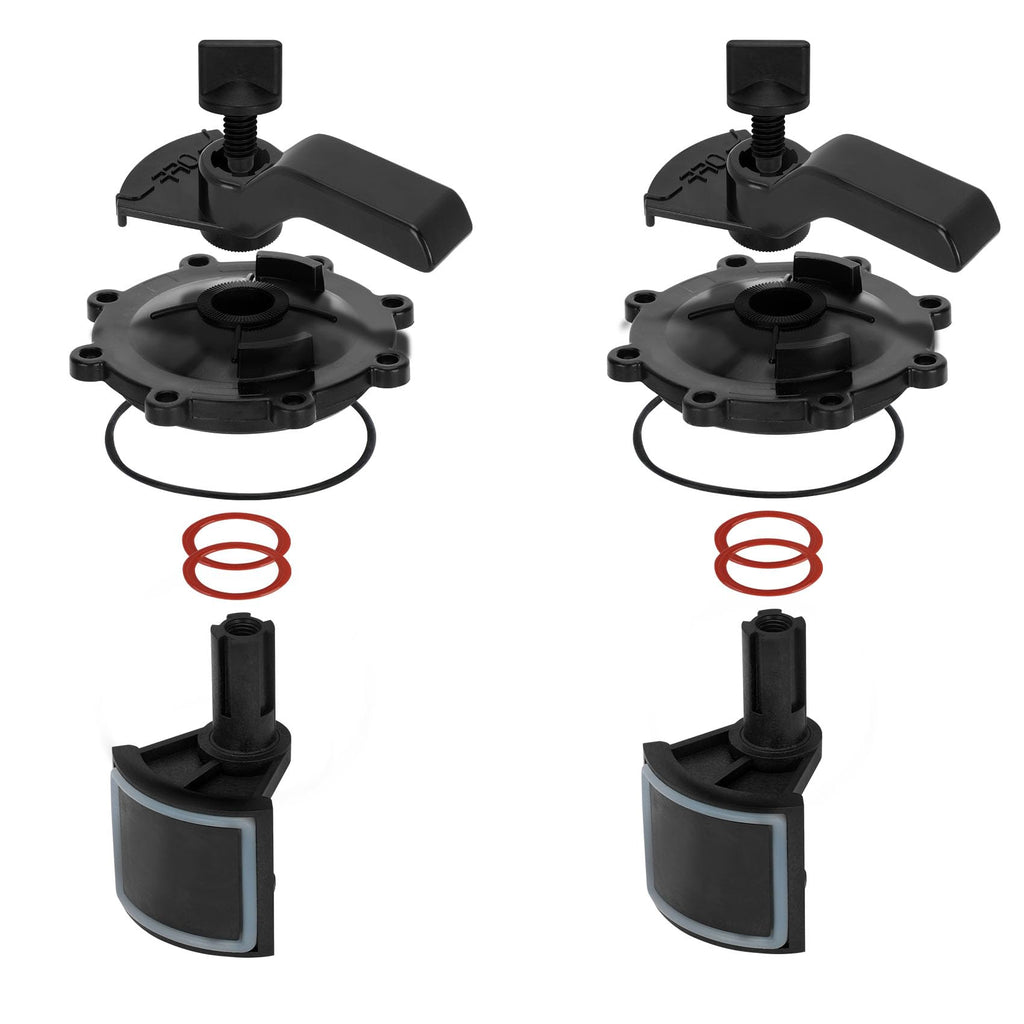 NURATIT 2-Port/3-Port Pool Valve Rebuild Kit Compatible with Jandy 2-way/3-way 4716, 4717 Valves, and Jandy Gray Series Valves. Includes Handle 7433, Valve Cover 4606, Diverter Valve 4720 (2 Pack)