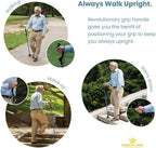 Medical king Walking Cane for Men and Walking Canes for Women Special Balancing - 10 Adjustable Heights - Self Standing Folding Cane, Portable Collapsible Cane, Comfortable (Blue)