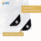 GUARD SHIELD White Tarp 24x24 Feet Medium Duty All Purpose Poly Tarps Cover 7mil
