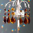 GOLDENHAITAI 20pcs 38mm Crystal Maple Leaf Chandelier Prism Replacement