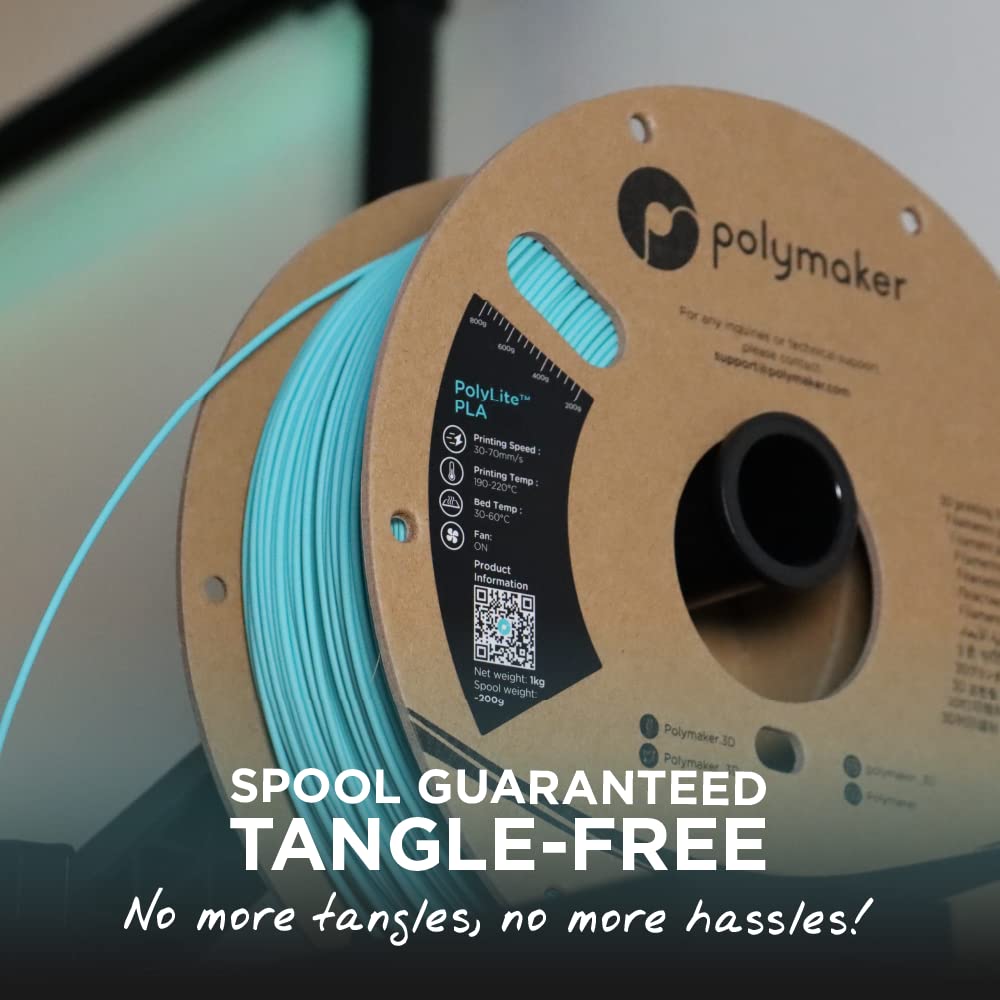 Polymaker PLA Filament, Beige 3D Printing PLA Filament 1.75mm 1kg - PolyLite 3D Printer PLA Filament, Dimensional Accuracy +/- 0.03mm, Compatible with Most 3D Printer, Beige