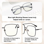 Dollger Blue Light Blocking Glasses women Anti Glare UV Filter Computer Gaming Glasses Retro matal square Eyeglasses Frame BLACK And Gold