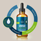 WoldoHealth DMSO 70% with Demineralized Water 30% - Pharmaceutical Grade Glass Bottle 3.38oz with Dropper