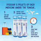 Boiron Jet Lag Relief Kit - Travel Essential for Relief from Nausea, Stiffness, Muscle Pain, and Drowsiness from Long Flights - 3 Count (240 Pellets)