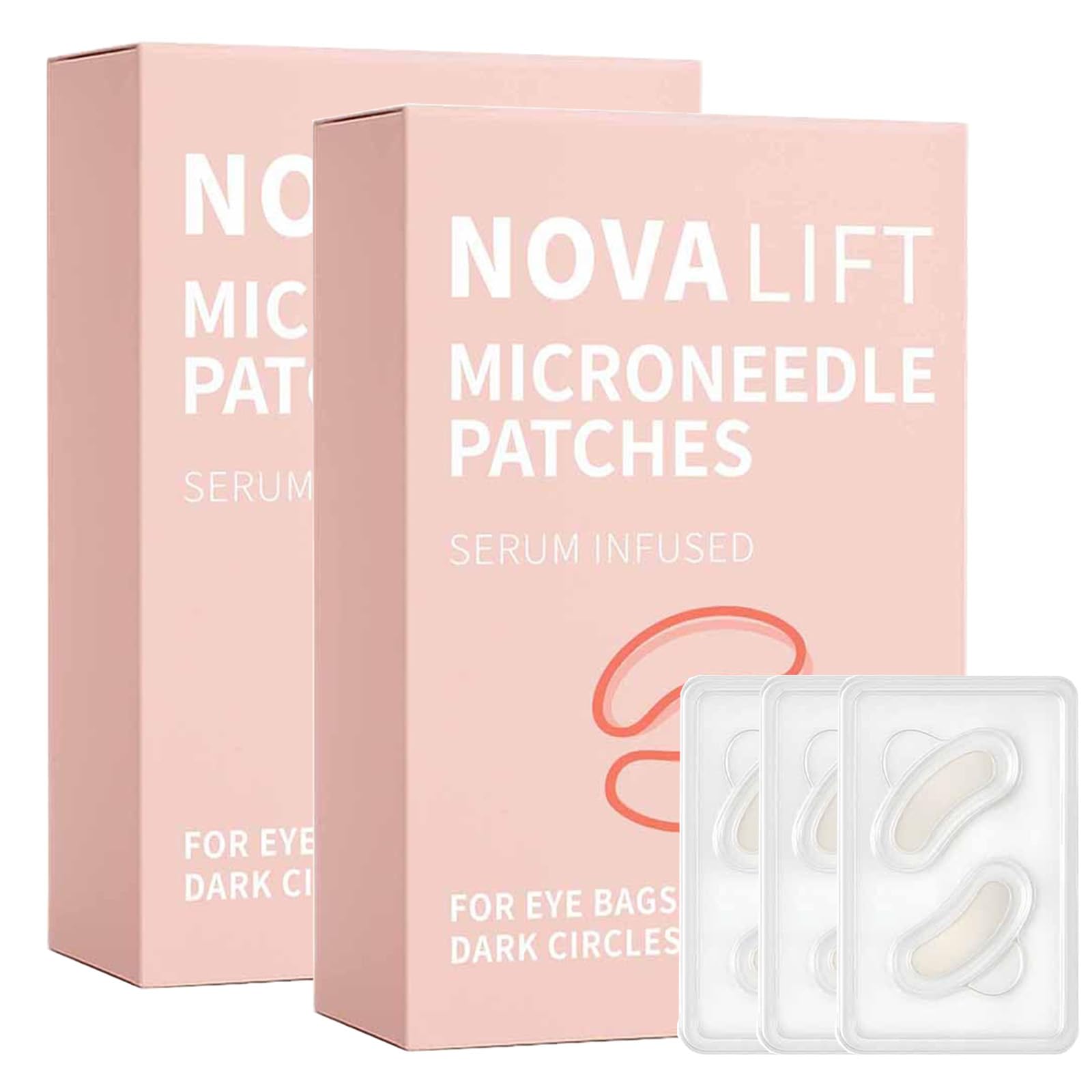 NOVALIFT Micro Eye Patches – Under Eye Patchs Smile Line Patches (2BOX(6 Pairs))