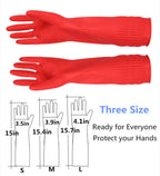 YSLON Rubber Cleaning Gloves Kitchen Dishwashing Glove 6-Pairs,Waterproof Reuseable.(Medium)
