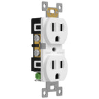 ENERLITES Duplex Receptacle Outlet, Residential Grade Electrical Wall Outlet, 15A 125V, Self-Grounding, 2-Pole, 3-Wire, UL Listed, 61581-W-20PCS, White (20 Pack)