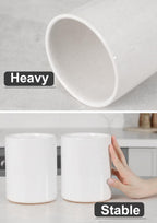 Nucookery Ceramic Kitchen Utensil Holder for Countertop Organizer 6.4" Sand