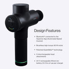 Hypervolt Plus, Featuring Quiet Glide Technology - Handheld Percussion Massage Gun | 3 Speeds, 5 Interchangeable Heads | Helps Relieve Sore Muscles and Stiffness (Hypervolt Plus w/Bluetooth)