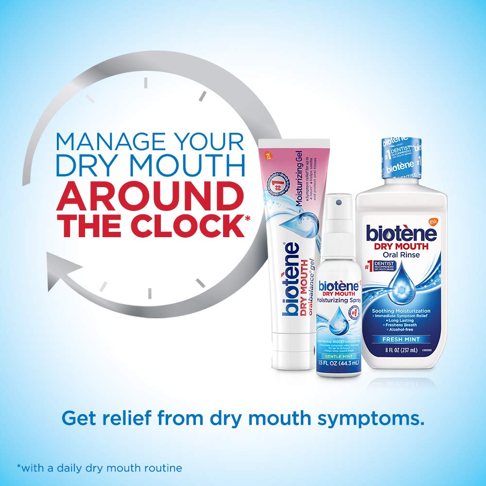 Biotene Dry Mouth Management Oral Rinse, Dry Mouth Spray and Moisturizing Gel - 1 Kit