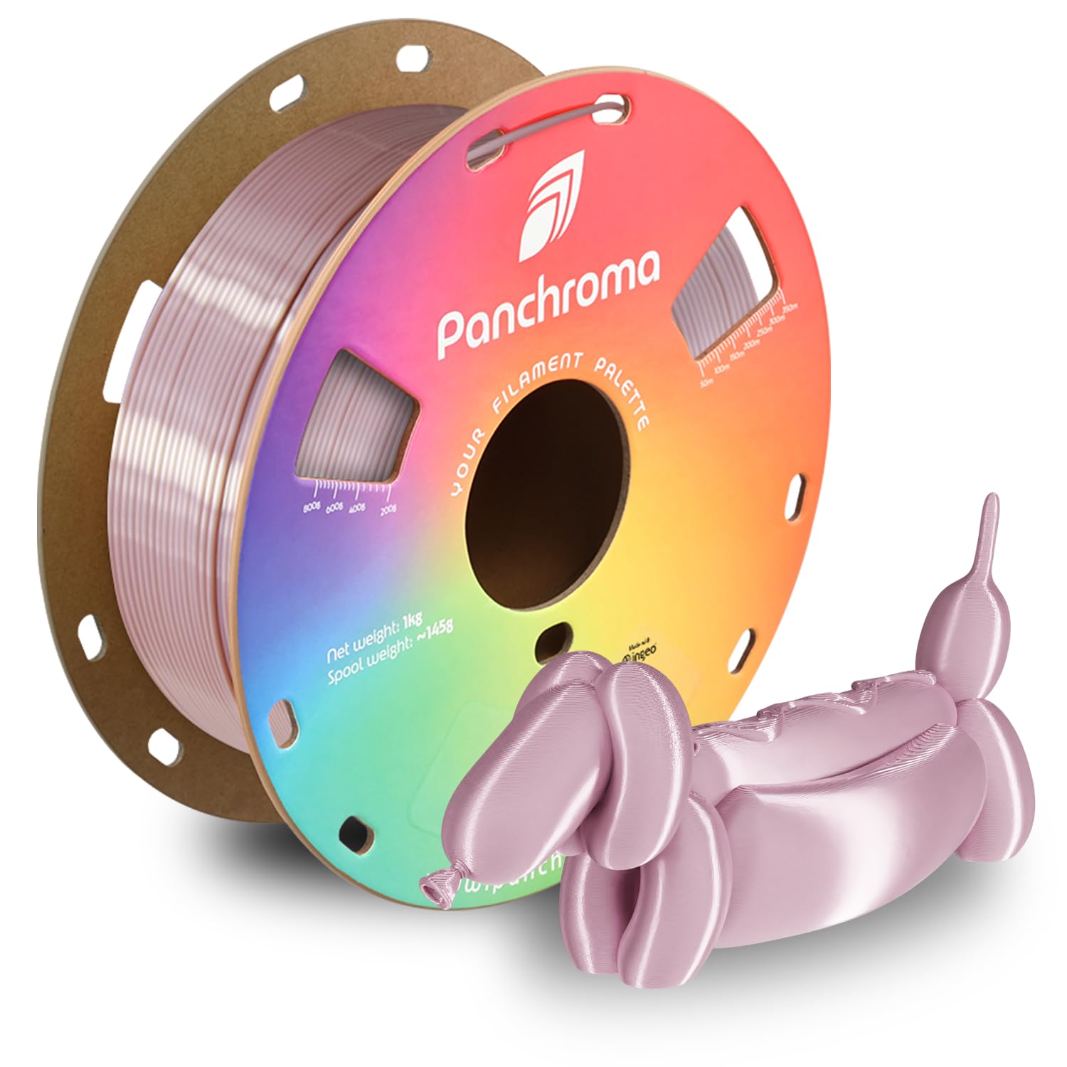 Polymaker Panchroma Silk PLA Filament 1.75mm 1kg, Shiny Rose Gold, New and Improved Formula, Better Strength, Printing Speed and Clog-Free. Works in Most FDM and Multicolor 3D Printers.