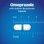 Amazon Basic Care Omeprazole and Sodium Bicarbonate Capsules, 20 mg/1100 mg, 24-Hour Acid Reducer, Frequent Heartburn Relief, 42 Count (Pack of 2)