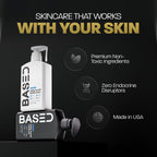 BASED Men's Daily Face Moisturizer - Daily Facial Moisturizer with Squalane & Rosehip Oil - Helps Strengthen Skin Barrier - All Skin Types (6.8 Fl Oz Pack of 1)