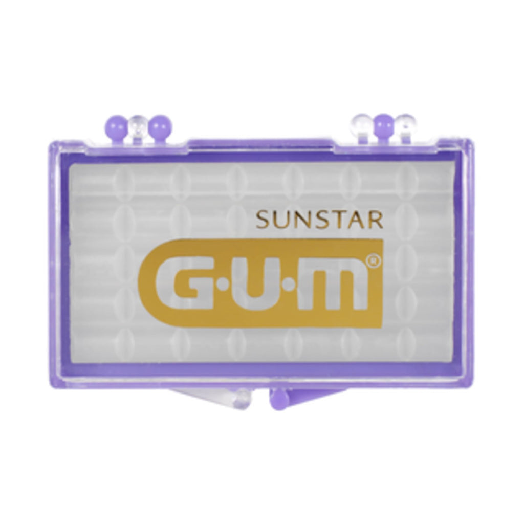 GUM Orthodontic Wax for Braces and Dental Devices - Soothing Dental Wax with Vitamin E - Clear Color - Unflavored (Pack of 1)