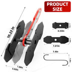 MAYESAR Brake Caliper Compression Tool, Caliper Piston Compressor Tool With Additional 2 pcs Large Steel Plate and 2 Hooks, 360°Adjustable Brake Caliper Tool for Single Twin Quad Piston Calipers (Red)