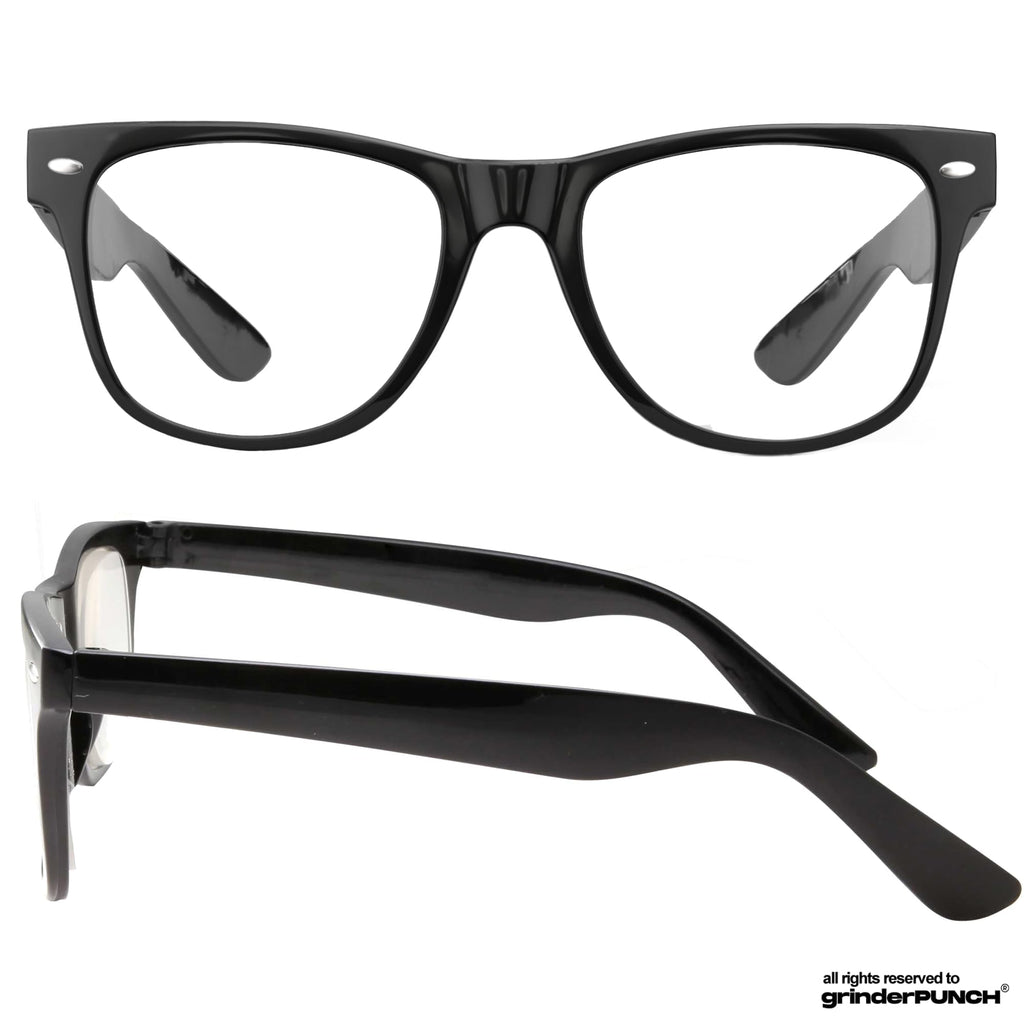 grinderPUNCH 2 Pack High Magnification Reading Glasses Strong Power Readers - 4.00-6.00 Black/+6.00