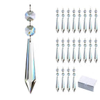 GOLDENHAITAI 20pcs 76mm Chandelier Crystals Icicle Prisms Replacement Parts