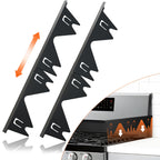 Stainless Steel Stove Gap Covers (2PCS),Stove Gap Filler,Range Trim Kit,Stove Guard for Kitchen Oven Gap Between Stovetop and Counter,Easy Clean Heat Resistant,Adjustable Length 13.8'' to 27.5'',Black