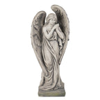 Outdoor Statues Angel Décor Garden Statue - 34 inch Large Garden Angels Outdoor Religious Statues Catholic Resin Concrete Finish Yard Patio Deck Home Entryway Hallway Sculpture 13.7*9.8*34 Inch