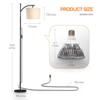 Bstrip 70.8in Tall Grow Light with Stand, Standing Plant Light with Timer