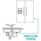 Ice Maker Fridge Quick Installation Kit with 25' Feet Tubing for Drinking Water Appliance Water Line, Solid Brass Stop Tee and Valve, 1/4" Fittings