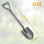 All Metal Shovels for Digging Gardening - 30in Small Shovel Spade with Short D Handle and Steel Blade - Perfect for Camping Planting Overlanding