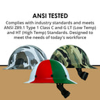 AFP Fiber Full Brim Hard Hat | 6 Point Ratchet Suspension | OSHA & ANSI Rated | Hard Hats for Men | Premium Construction Helmets for Safety