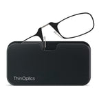ThinOptics Universal Pod Rectangular Reading Glasses, Black Frames/Black Case, 1.5 x (UPBLB3)