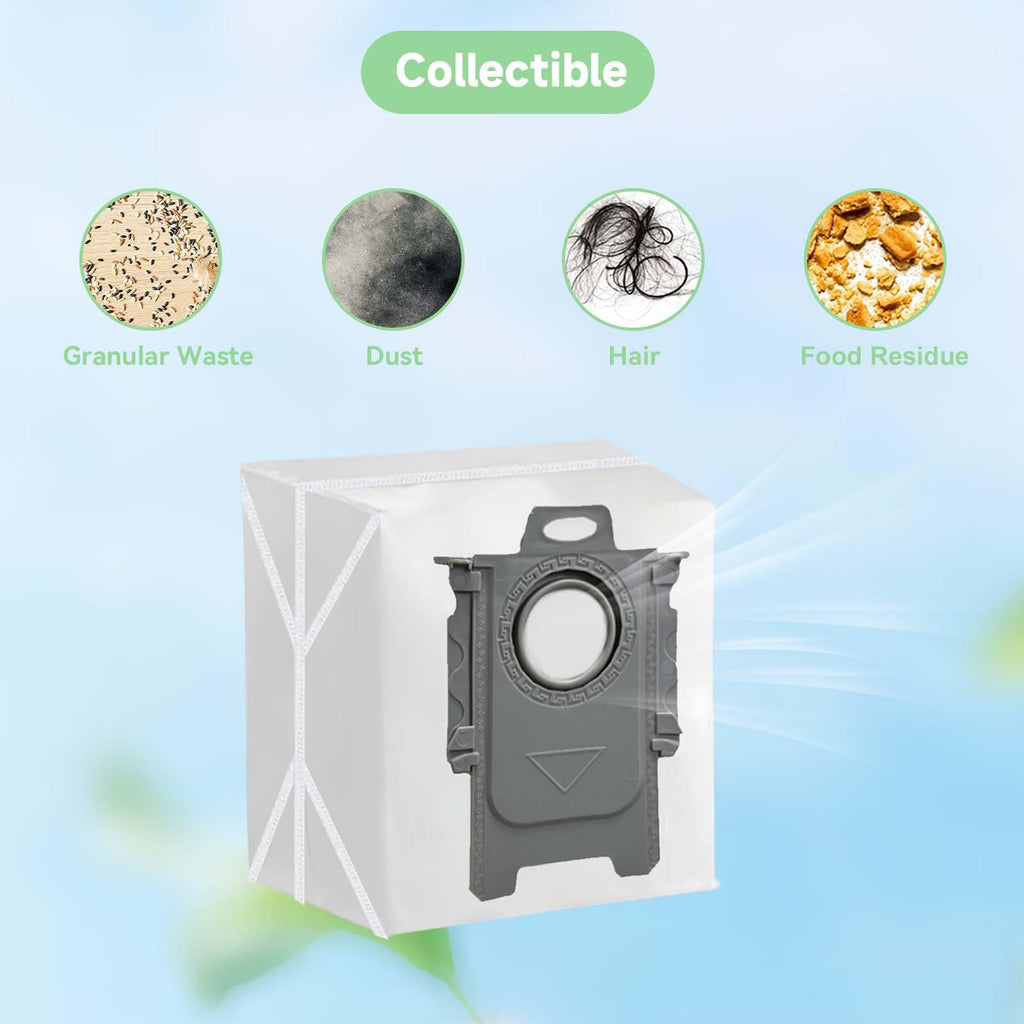 WAIKAS 14-Pack Vacuum Bags for Roborock Q7, Q10, Q5, Q8, S8 and S7 Series