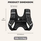BAGAIL Weighted Vest, 5lb/8lb/10lb/12lb/15lb/20lb/25lb/30lb Weight Vest for Walking & Weight Loss, Reflective Rucking Vest with Phone Pouch for Women & Men, Home Gym & Outdoor Training