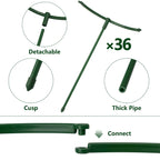 36 Packs Plant Support Stake, Half Round Stackable 3 Tier Garden Flower Support, Plant Stakes for Indoor Outdoor Plants Tomato,Monstera, Peony, Hydrangea, Climbing Plants