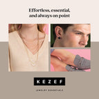 KEZEF Tennis Bracelets For Women - Cubic Zirconia - Oval 7x5mm Black Gemstones - Round 2.50mm White CZ - Silver Plated Brass - 7 Inch - Hypoallergenic Bracelets