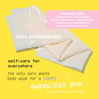 Glow Line Large Body Towels for Women - Lavender Rose Sweat Towels and Bath Towels (10 ct) - Shower Towels for Women No Rinse with Caffeine and Collagen Peptides - Adult Towels Extra Large