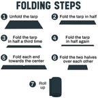 GliCraft 8 Pack Silver Tarps 6 x 8 ft, 5.5 Mil Waterproof Reflective Tarps, UV Resistant Sun Shade Tarp, Heavy Duty Roof Tarp for Roof Protection, Boat Cover, Rv Cover, Cars, Patio Furniture, Camping