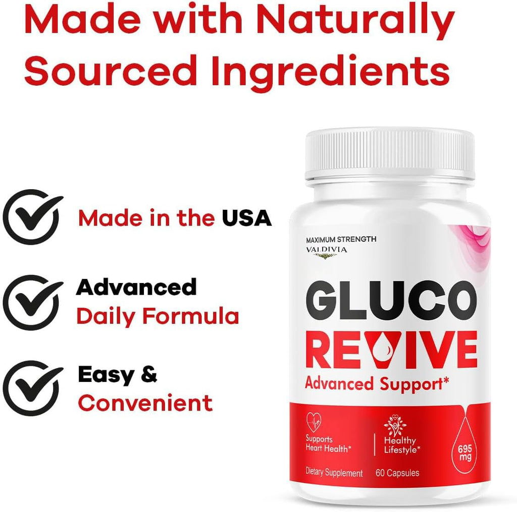 (3 Pack) Gluco Revive Capsules - Official GlucoRevive Advanced Formula Support Pills - Maximum Strength, Natural GlucoRevive Vitamins for Overall Health & Wellness Reviews, 180 Capsules for 3 Months