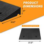 5" Threshold Ramps for Doorways 2pack, Wheelchair Ramp for Home Steps, Curb Ramp for Driveway for Shed, 7000 Lbs Load Capacity for Vehicle Motorcycle Wheelchairs Bikes Trolley Scooter