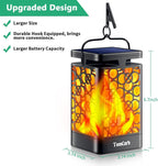 TomCare Solar Lanterns Outdoor Upgraded Flickering Flame Waterproof Hanging Lanterns Decorative Solar Powered LED Lights for Patio Deck Yard, 6 Pack