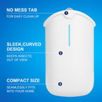 INRAGEO Flying Insect Trap & 5 Cartridges - Attracts and Traps Flying Insects Fruit Flies Mosquitoes - Compatible with Refill (1 Plug-in Base + 5 Cartridges)