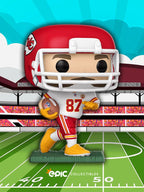 Epic Collectibles Pop Football: KC Chiefs - Travis Kelce Vinyl Figure Bundle with Compatible Funko Box Protector