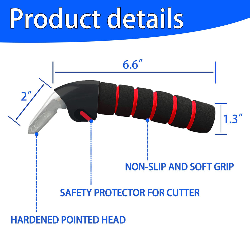 KOUNATSURI 2Pack Car Door Handle for Elderly Car Handle Assist Support Multifunction Handle for Elderly and Handicapped (Red)
