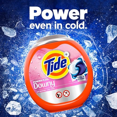 Tide Power PODs + Downy Laundry Detergent Pods, 57 Count, Soft Boosters + April Fresh