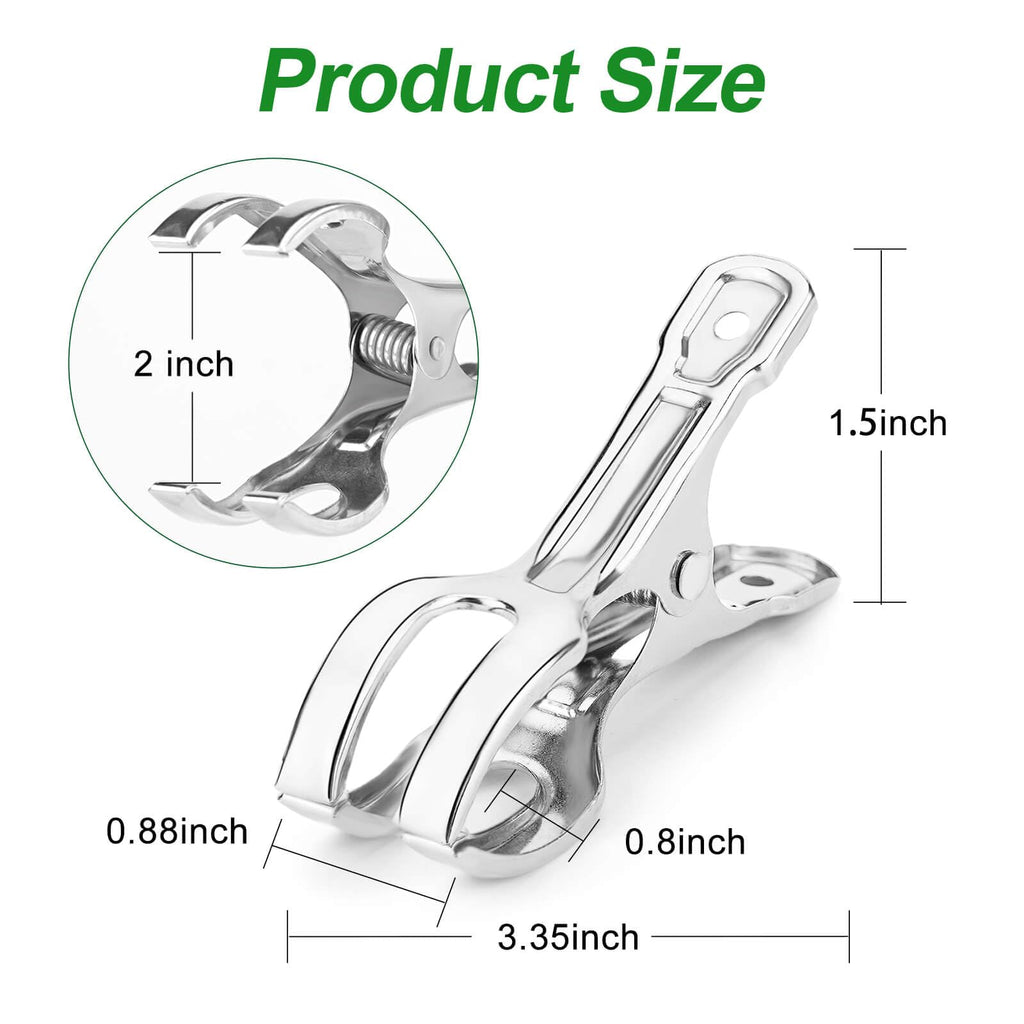 Samhopo 24 Pack Large Garden Clips for Netting, Clamps with 2''Jaw Opening