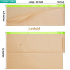 Tangibay Pre-Taped Masking Paper for Painting - 12 inch x 50 feet Tape and Drape Painters Paper, Paint Adhesive Protective Paper Roll for Covering Skirting, Frames, Cars and Auto Body (12 Rolls)
