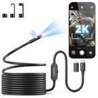 DEPSTECH 2K Endoscope Camera with Light, Dual Lens 2560P Phone Borescope