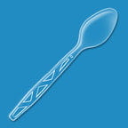Amazon Basics Disposable Clear Plastic Spoons, Premium Quality, BPA Free, Strong, 100 Count