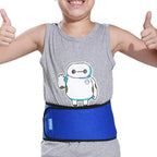 Luwint Kids Waist Belt Brace Support - Abdominal Binder Hernia Band for Waist Back Pain Relief Dance Yoga Volleyball Basketball (Blue)