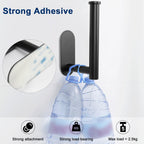 NearMoon Toilet Paper Holder Self Adhesive, Premium Thicken SUS304 Stainless Steel Rustproof Adhesive Toilet Roll Holder no Drilling for Bathroom, Kitchen, Washroom (4 Pack, Matte Black)